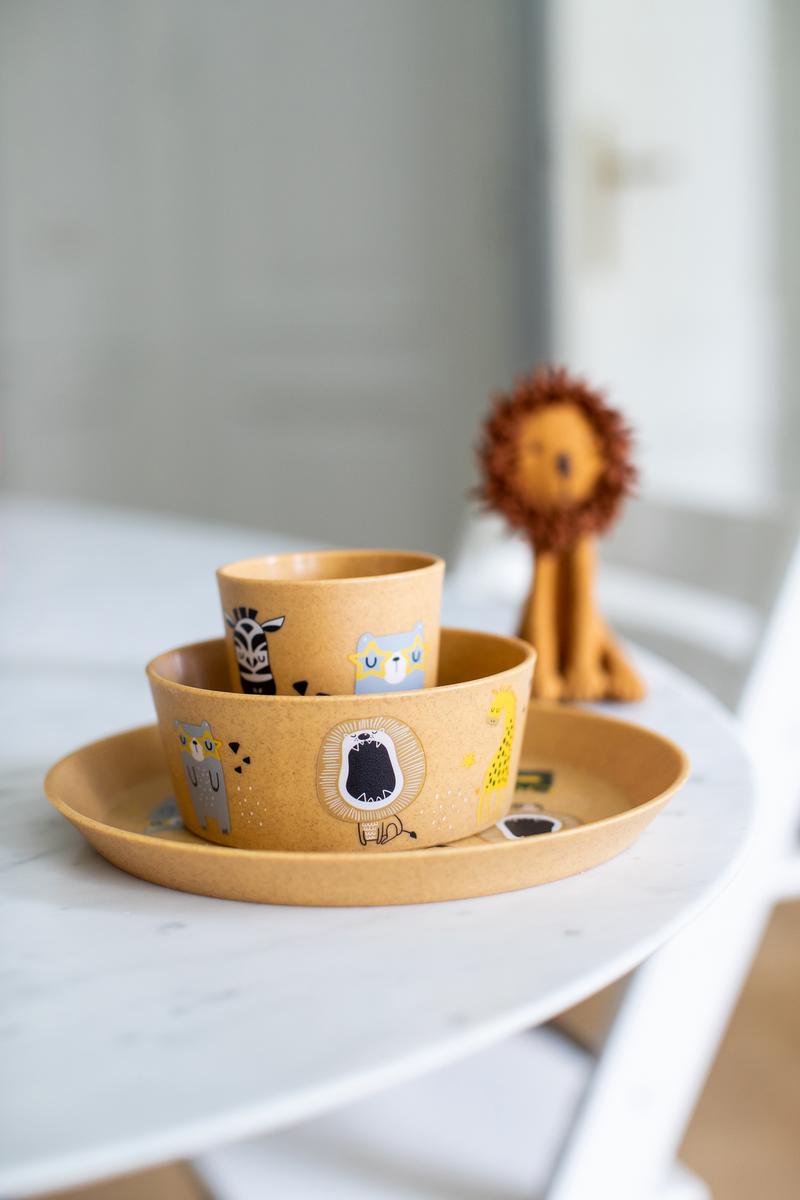 Koziol Børnetallerken Ø20,5cm Connect Plate Zoo 4 stk.