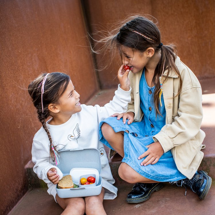 Koziol Candy madkasse med bestik blå - Organisk materiale