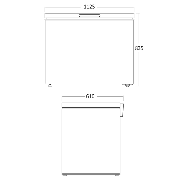 Kummefryser 299 liter Køl og Frys (Dual funktion) - CF300WD Scandomestic