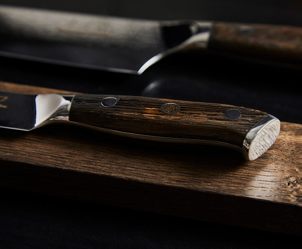 Damascus Chef kokkekniv og Utility kniv