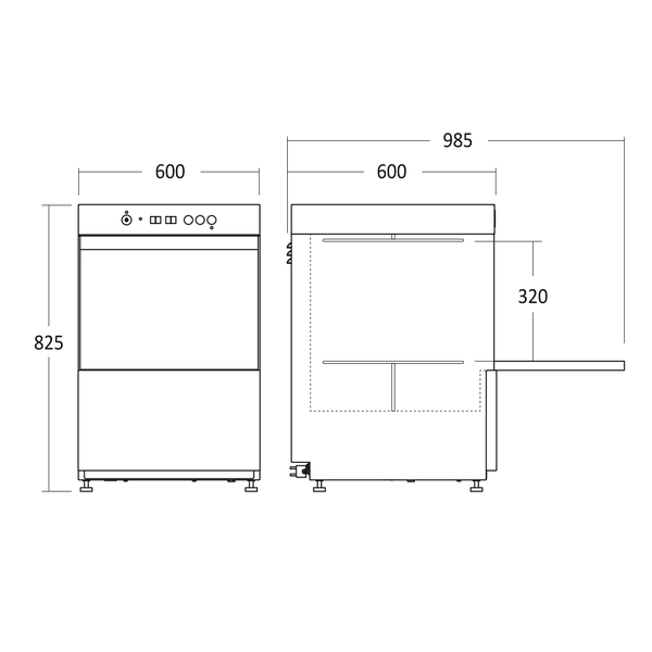 Gastro underbordsopvasker - GD510BDDSS Scancool