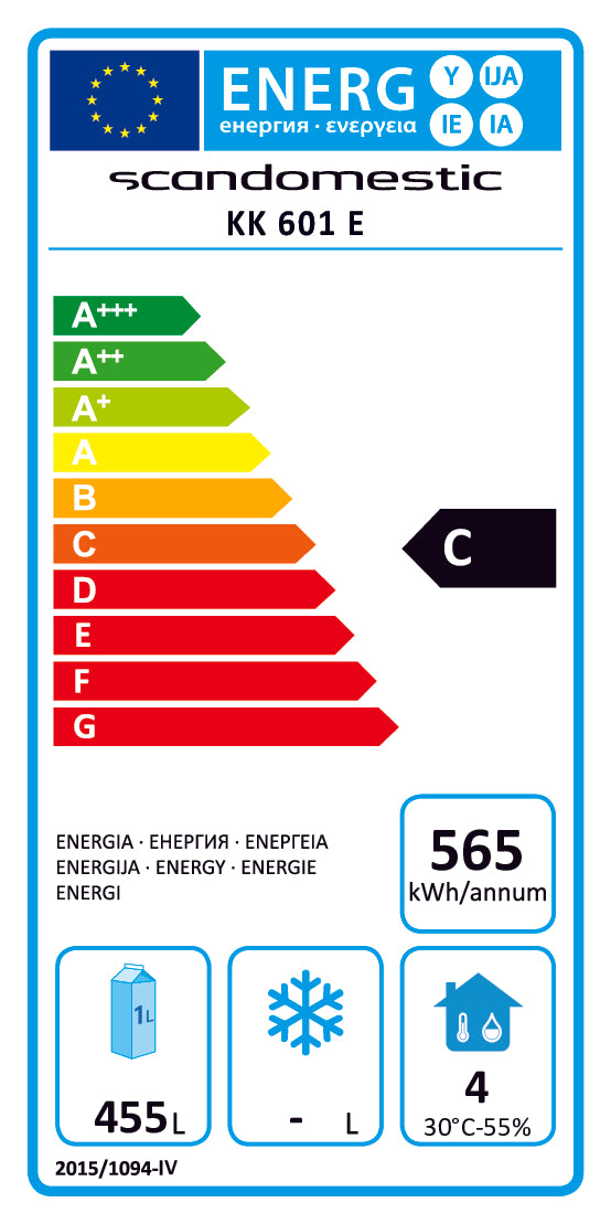 Lagerkøleskab 525 liter - GUF600W Scandomestic
