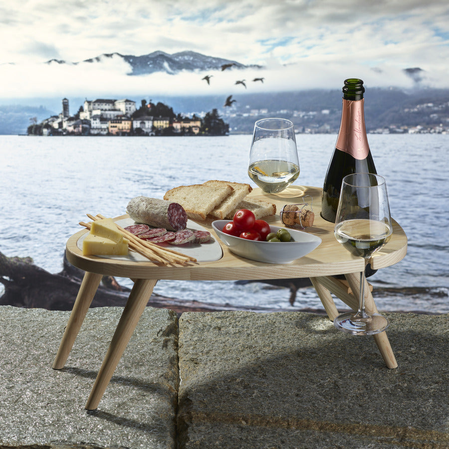 Legnoart SCENARIO APEL Picnicbord i ask m. marmor indsats