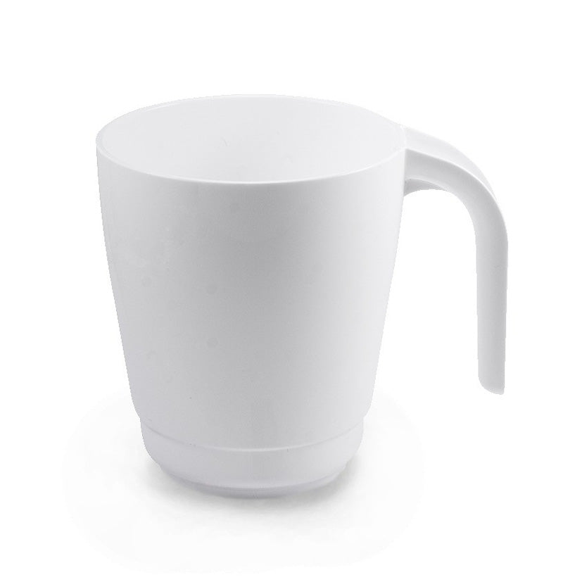 Brudsikre Kaffekrus med hank 30 cl hvid