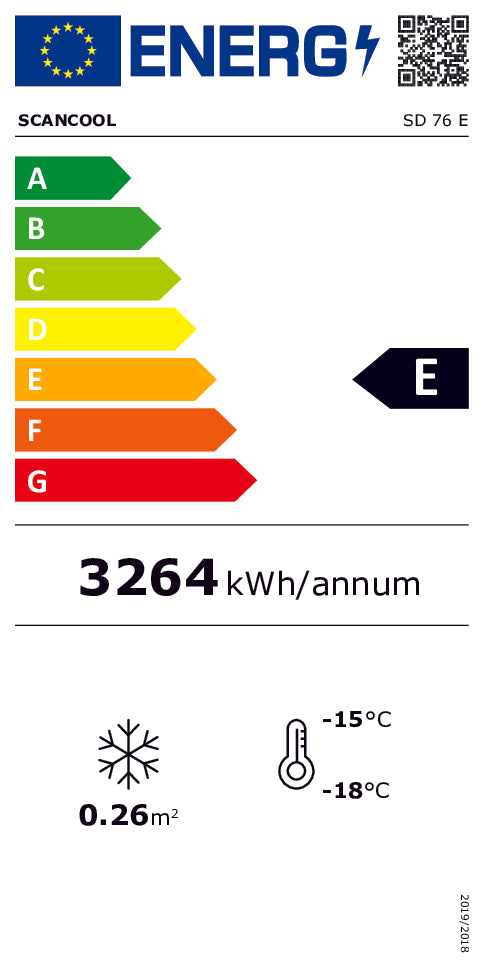 Display fryser 92 liter - SD 76 E Scancool