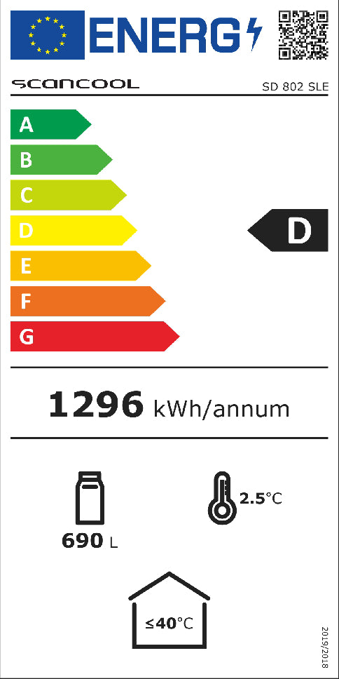 Display køleskab 690 liter - SD 802 SLE Scandomestic