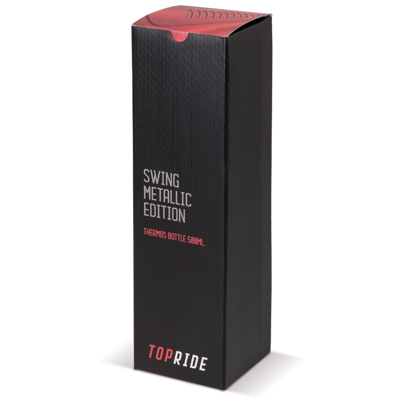 Kasse til termoflaske med metal look