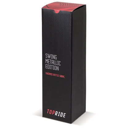 Kasse til termoflaske med metal look