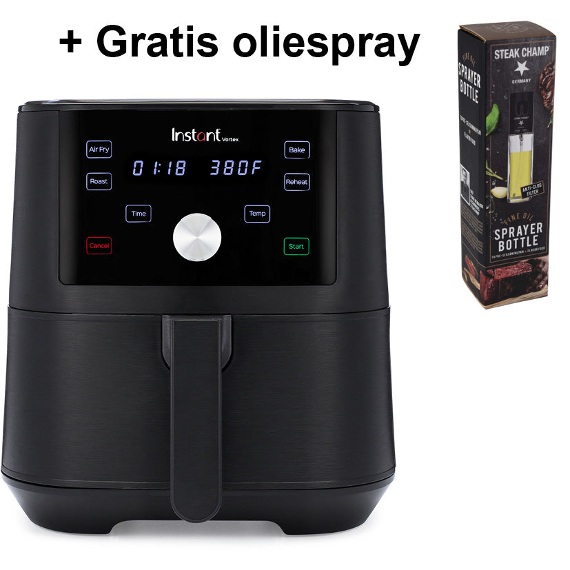 Instant - Vortex 6 Air Fryer 5.7 L 1700W + Gratis Steak Champ Olie Spray