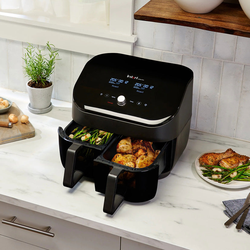 Instant - Vortex Plus Dual Air fryer Clearcook 7,6 L 1700W + Gratis Olie Spray