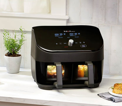 Instant - Vortex Plus Dual Air fryer Clearcook 7,6 L 1700W + Gratis Olie Spray