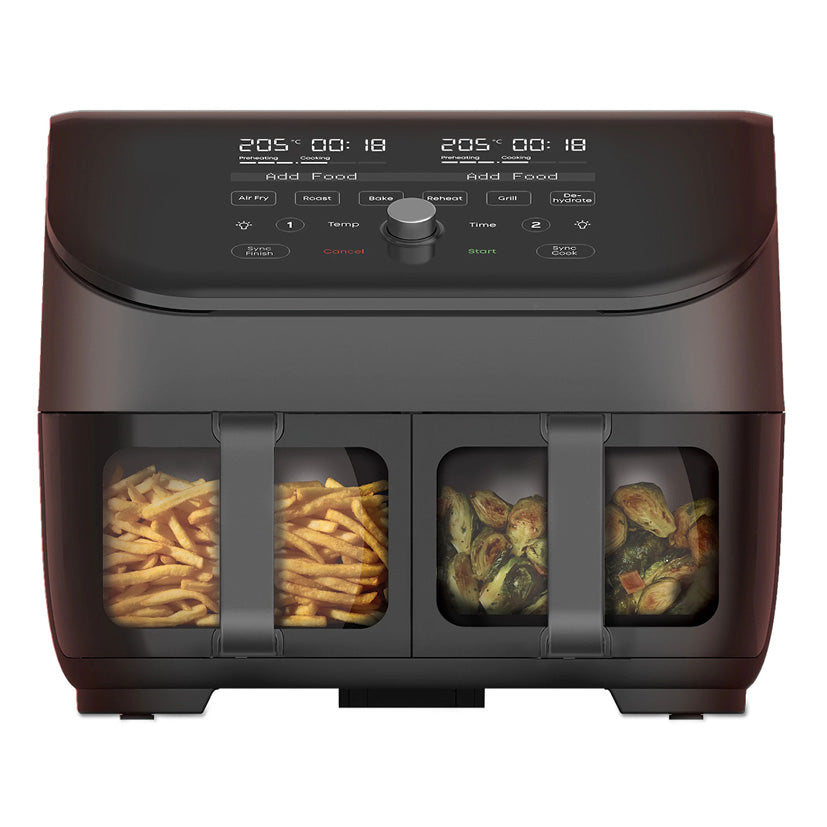 Instant - Vortex Plus Dual Air fryer Clearcook 7,6 L 1700W + Gratis Olie Spray
