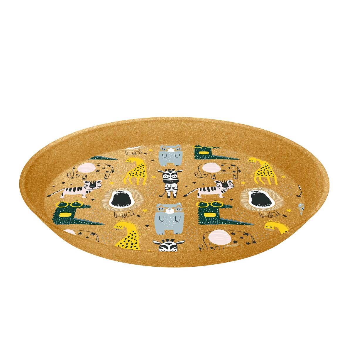 Koziol Børnetallerken Ø20,5cm Connect Plate Zoo 4 stk.