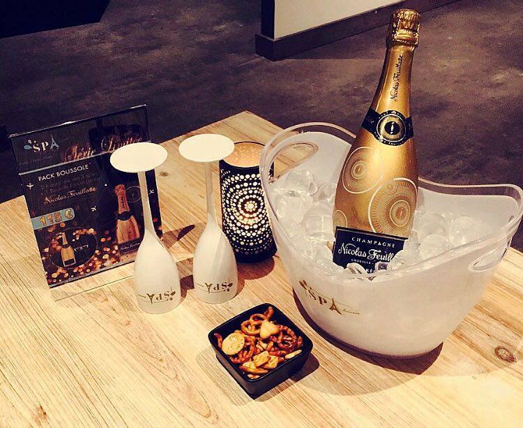 Champagne og flaskekøler hvid 8 liter