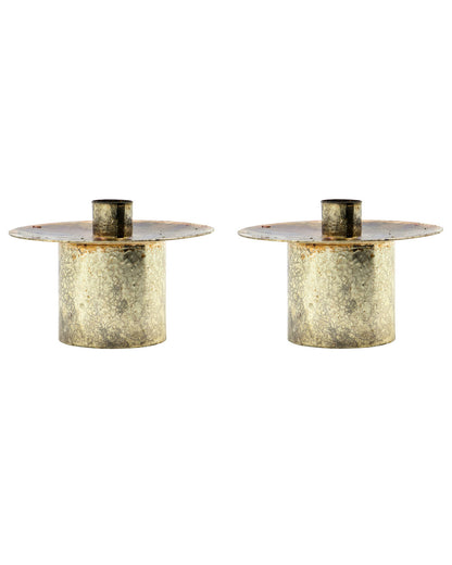 House Doctor Simb Lysestage – Antik Messing H 8 cm - 2 stk