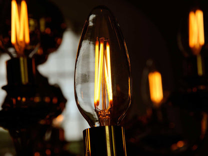 5 PAK - DANLAMP KIRKEKERTE LED-4 240V 3,5W E14