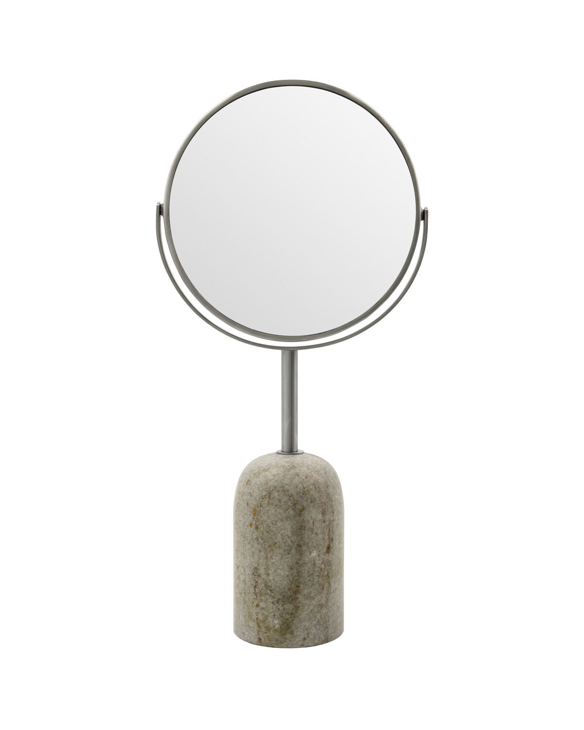 Meraki Marble Makeupspejl med 3x Forstørrelse og Marmorfod – Beige