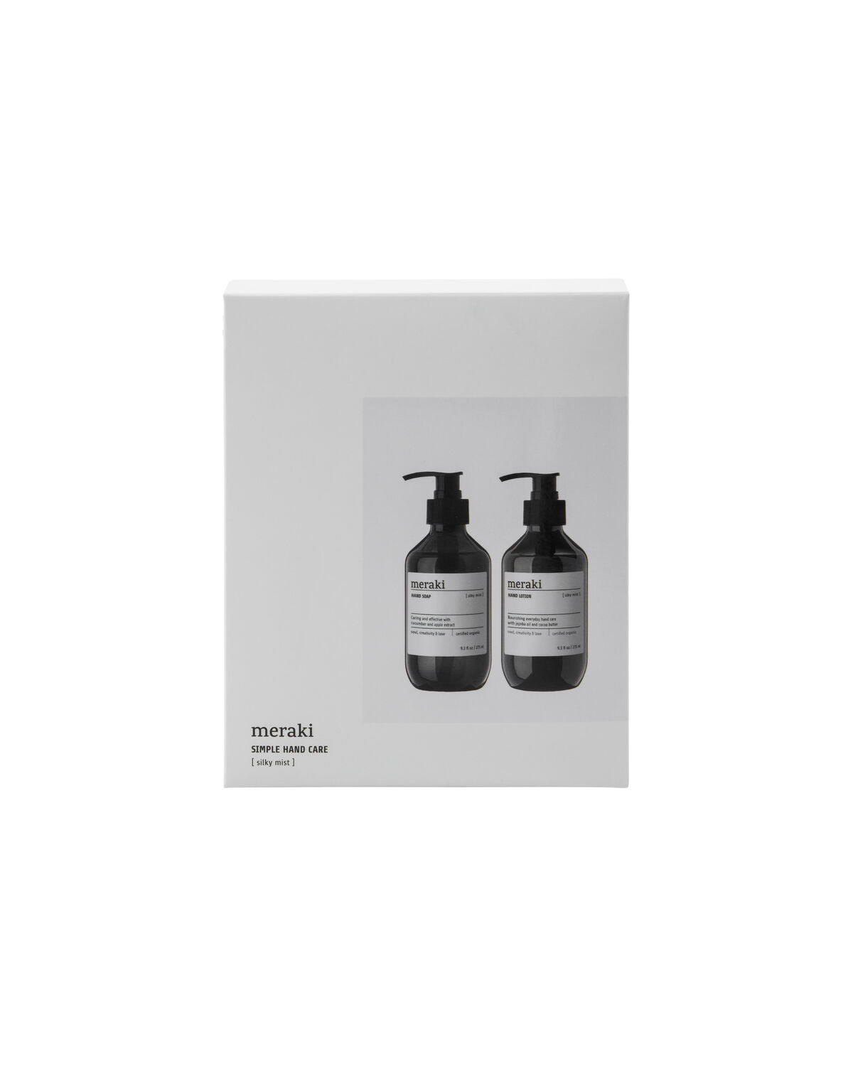 Meraki Silky Mist Gaveæske – Håndsæbe & Håndlotion 2 x 275 ml