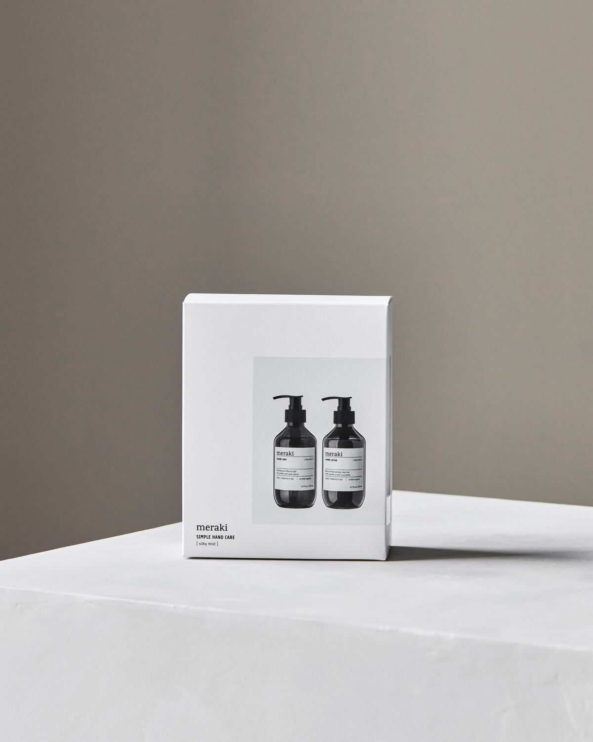 Meraki Silky Mist Gaveæske – Håndsæbe & Håndlotion 2 x 275 ml