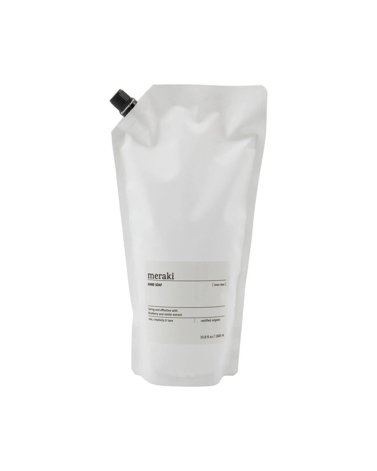 Meraki Linen Dew Håndsæbe Refill 1000 ml – Med Blåbær og Brændenælde
