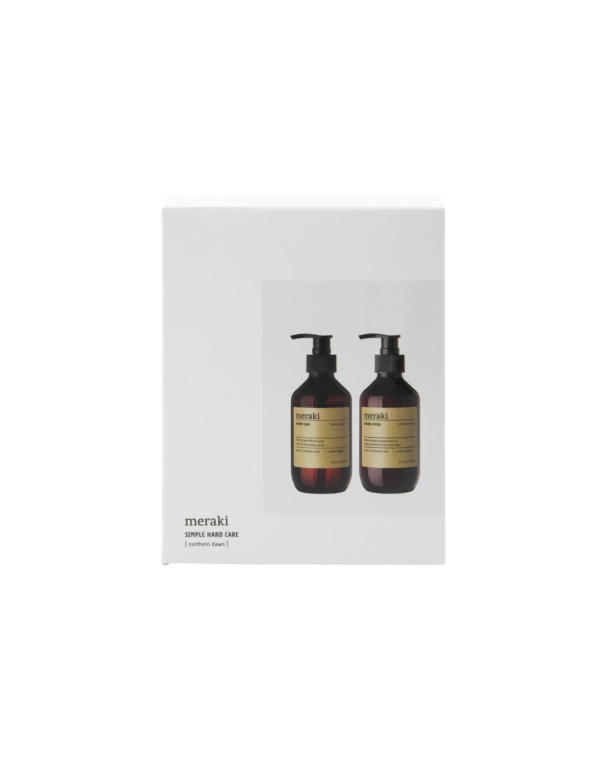 Meraki Northern Dawn Gaveæske – Håndsæbe & Håndlotion 2 x 275 ml