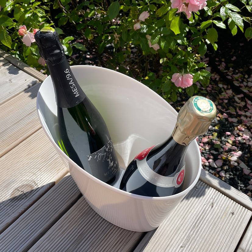 Champagne og flaskekøler 5 liter hvid