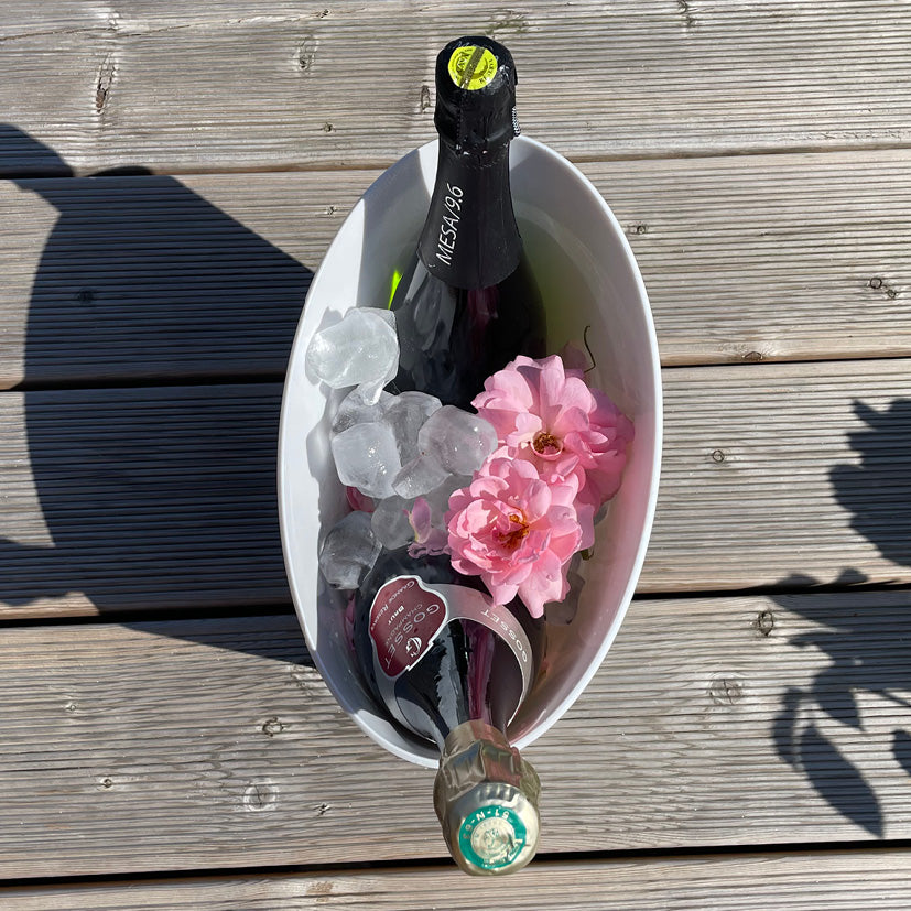 Champagne og flaskekøler 5 liter hvid