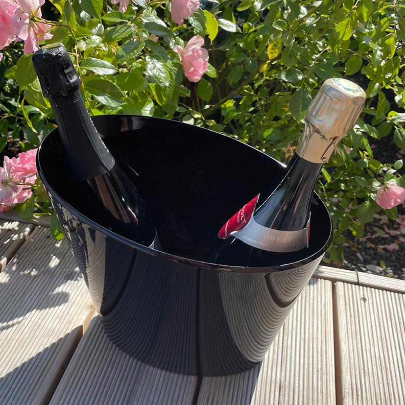 Champagne og flaskekøler 5 liter sort