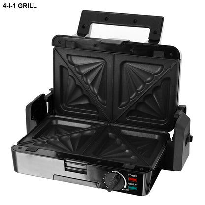 Haws multigrill 4-i-1 Vaffel, toast, flad og grill plade BPA Fri