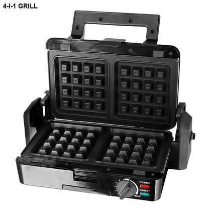 Haws multigrill 4-i-1 Vaffel, toast, flad og grill plade BPA Fri