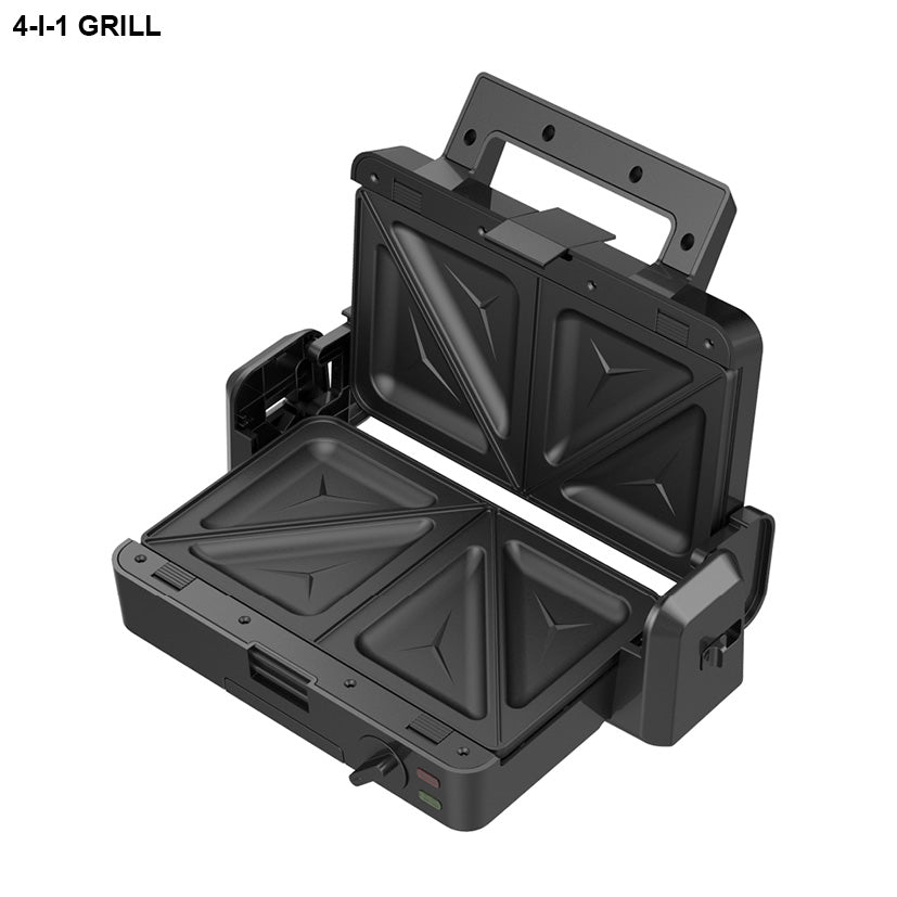 Haws multigrill 4-i-1 Vaffel, toast, flad og grill plade BPA Fri