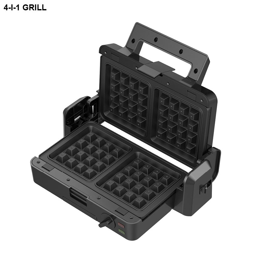 Haws multigrill 4-i-1 Vaffel, toast, flad og grill plade BPA Fri