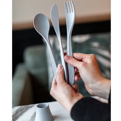 Koziol Candy madkasse med bestik blå - Organisk materiale