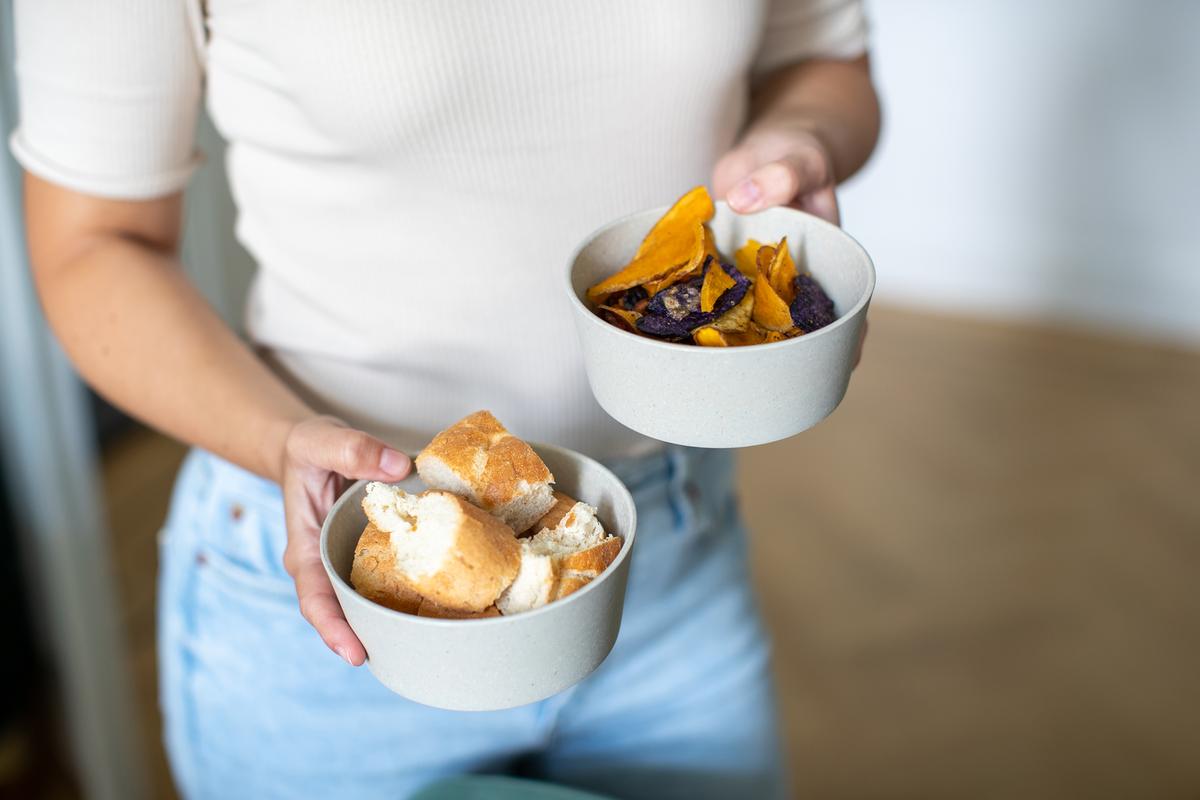 Koziol Skål Ø123mm Connect Bowl 0,4L Nature Ash Grey 2 stk.