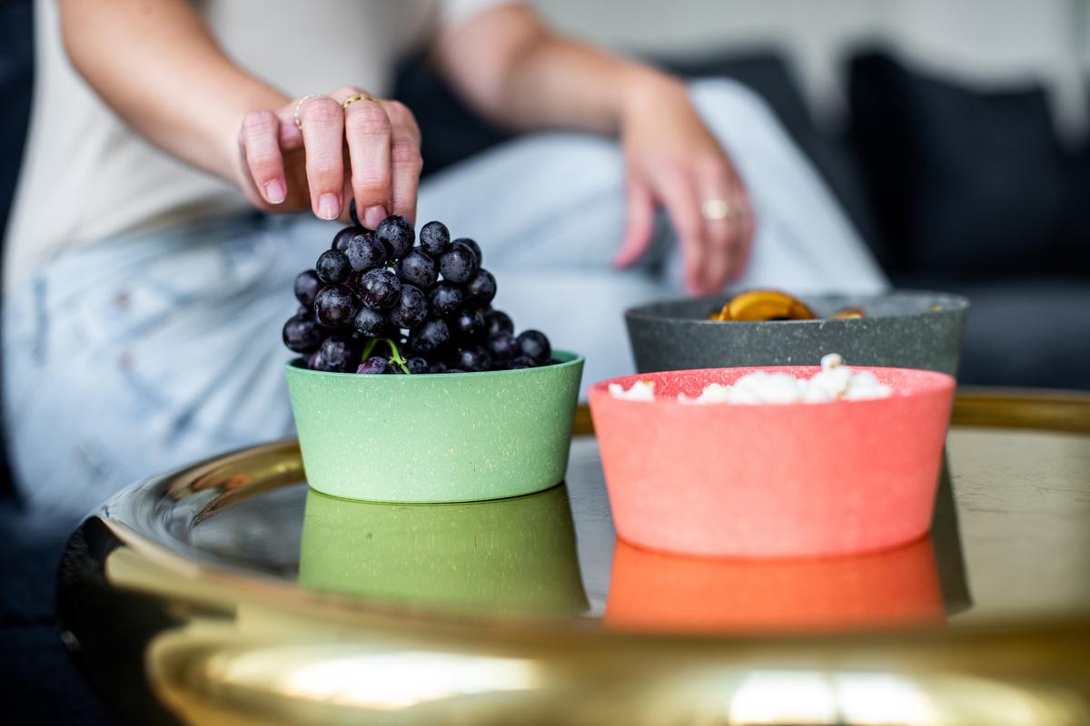 Koziol Skål Ø155mm Connect Bowl 0,9L Nature Ash Grey 2 stk.