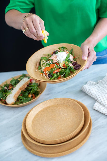 Koziol Tallerken Ø240mm Connect Plate, Nature Leaf Green 4 stk.