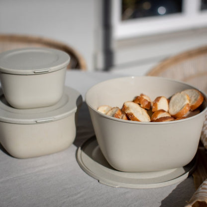 Koziol Skåle med låg 1L+2L+4L, Connect Box Set Stockholm, Desert Sand