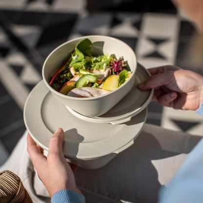 Koziol Skåle med låg 0,7L+1,3L, Connect Box Set Kopenhagen, Desert Sand