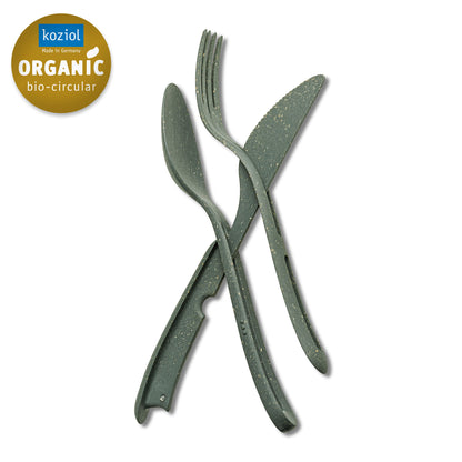 Koziol bestiksæt kniv gaffel og ske ash grey