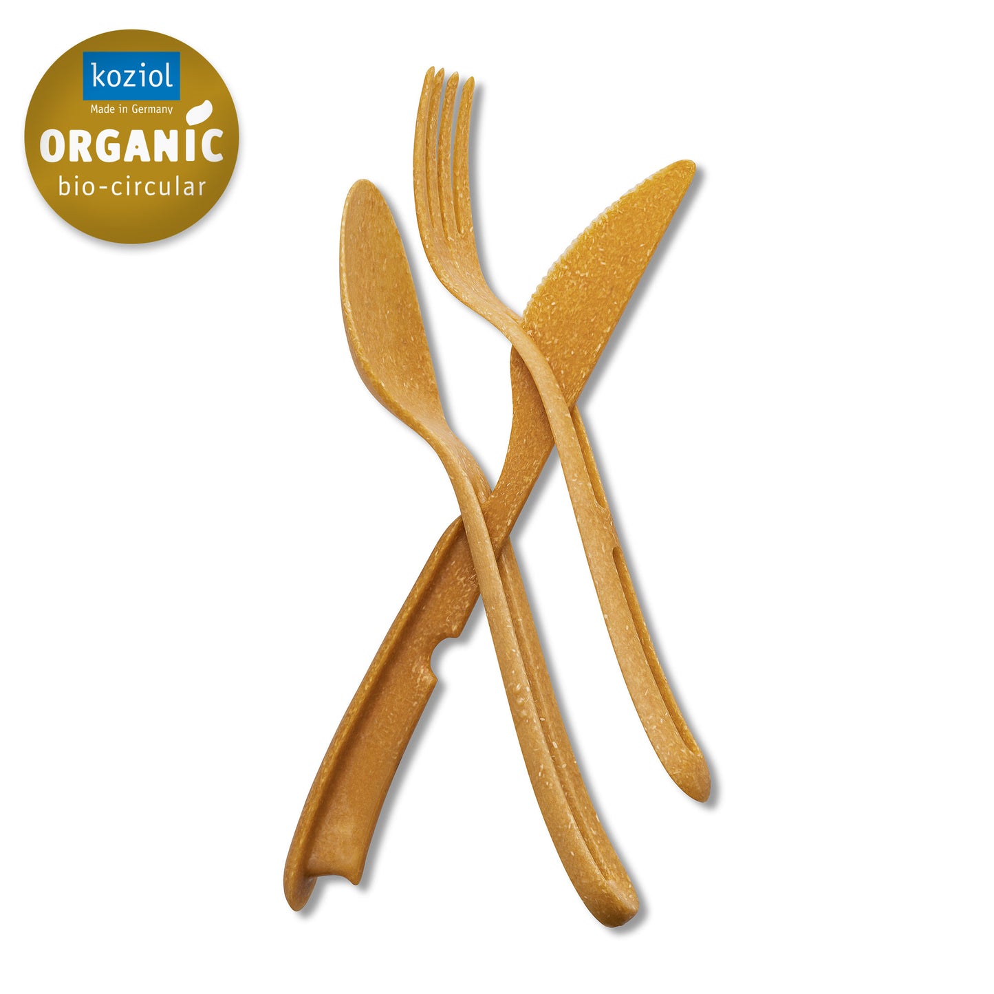 Koziol bestiksæt kniv, gaffel og ske wood