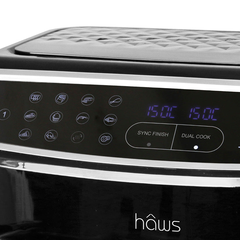 Haws Air Fryer 2 x 4,5L Sejerø dobbelt + Gratis Steak Champ Olie Spray