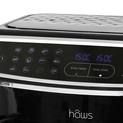 Haws Air Fryer 2 x 4,5L Sejerø dobbelt + Gratis Steak Champ Olie Spray