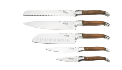 Laguiole By Hâws Chef Knivsæt - 5 Dele - Oliventræ