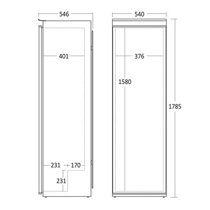 Integrerbar Køleskab 316 liter - BIK 343 W Scandomestic