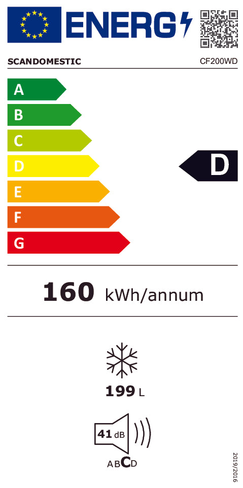 Kummefryser 199 liter Køl og Frys (Dual funktion) - CF200WD Scandomestic