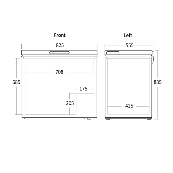 Kummefryser 199 liter Køl og Frys (Dual funktion) - CF200WD Scandomestic
