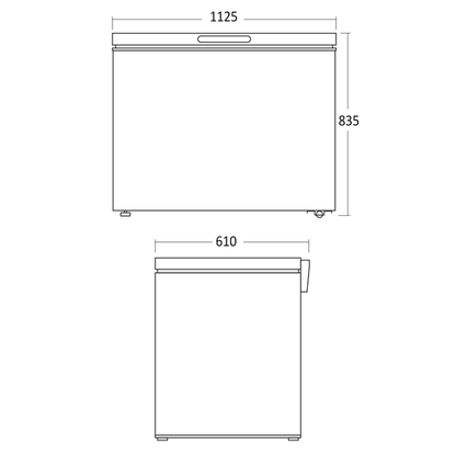 Kummefryser 299 liter Køl og Frys (Dual funktion) - CF300WD Scandomestic
