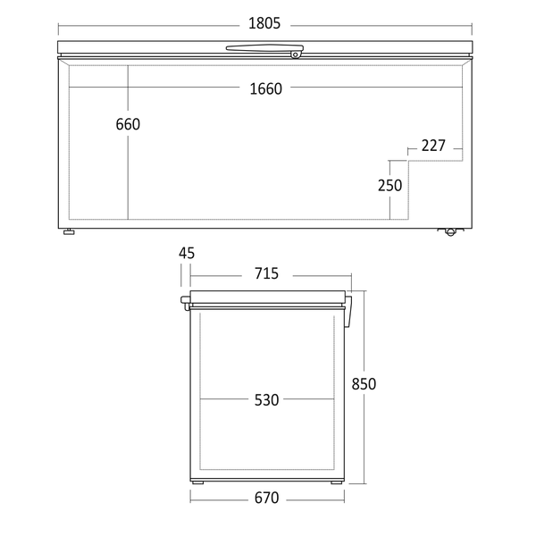 Kummefryser 560 liter - CF560WE Scandomestic