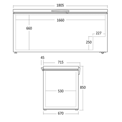 Kummefryser 560 liter - CF560WE Scandomestic