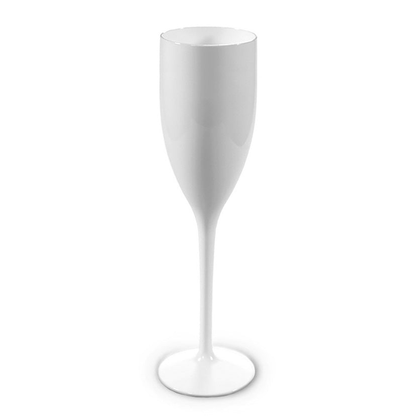 Brudsikre champagneglas hvid 15 cl